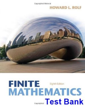 test bank for finite mathematics 8th edition by rolf