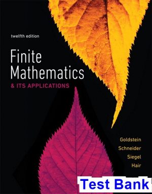test bank for finite mathematics and its applications 12th edition by goldstein ibsn 9780134768632