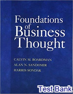 test bank for foundations of business thought 1st edition by boardman