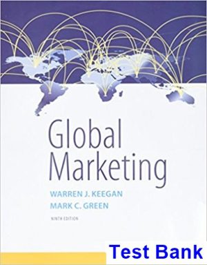 test bank for global marketing 9th edition by keegan ibsn 9780134472461