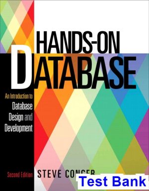 test bank for hands on database 2nd edition by steve conger