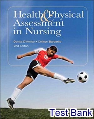 test bank for health physical assessment in nursing 2nd edition by damico