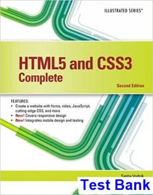 test bank for html5 and css3 illustrated complete 2nd edition by vodnik ibsn 9781305394049