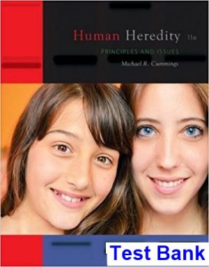 test bank for human heredity principles and issues 11th edition by cummings ibsn 9781305251052
