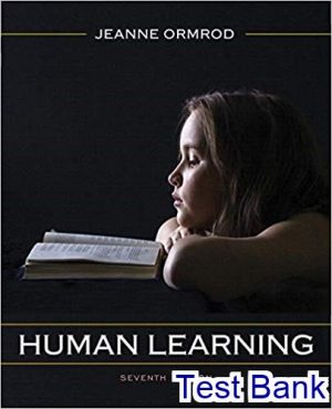 test bank for human learning 7th edition by ormrod