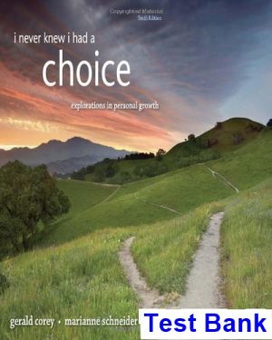 test bank for i never knew i had a choice explorations in personal growth 10th edition by corey