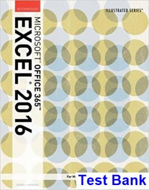 test bank for illustrated microsoft office 365 and excel 2016 intermediate 1st edition by reding ibsn 9781305878099