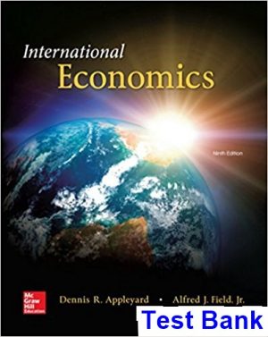 test bank for international economics 9th edition by appleyard ibsn 125929062x