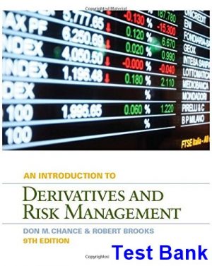 test bank for introduction to derivatives and risk management 9th edition by chance