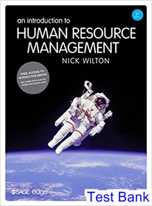 test bank for introduction to human resource management 3rd edition by wilton ibsn 9781473954199