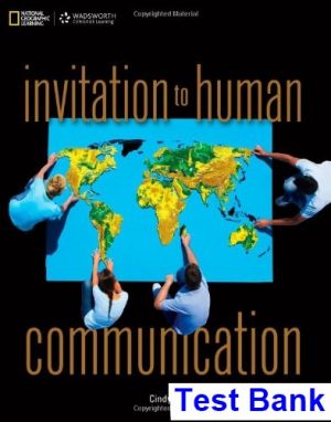 test bank for invitation to human communication 1st edition by griffin