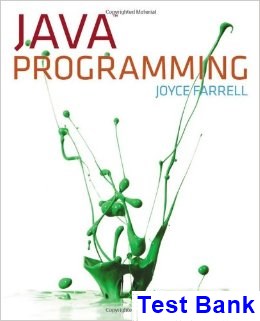 test bank for java programming 7th edition by joyce farrell