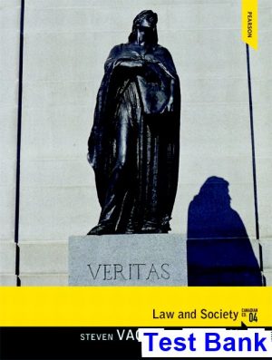 test bank for law and society canadian 4th edition by vago ibsn 9780205248018
