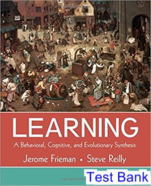 test bank for learning a behavioral cognitive and evolutionary synthesis 1st edition by frieman ibsn 9781483359236