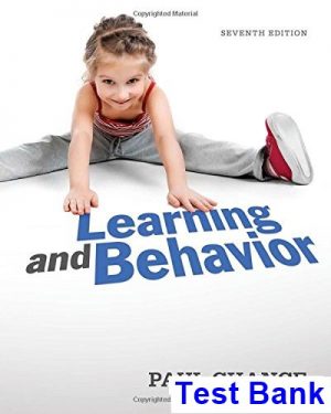 test bank for learning and behavior 7th edition by paul chance