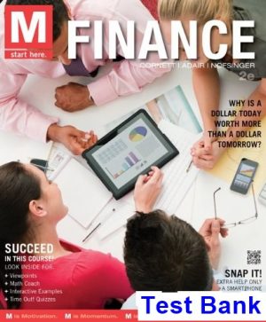 test bank for m finance 2nd edition by millon