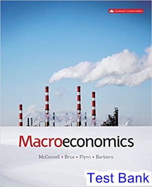 test bank for macroeconomics canadian 14th edition by mcconnell ibsn 1259089118