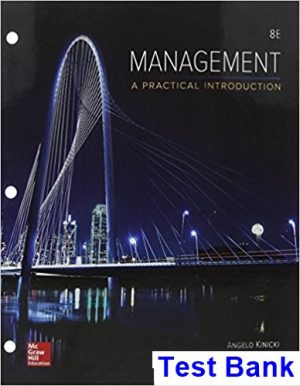 test bank for management 8th edition by kinicki ibsn 1259732657