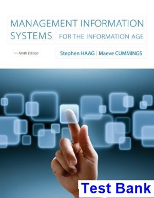 test bank for management information systems for the information age 9th edition by haag