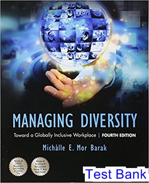 test bank for managing diversity toward a globally inclusive workplace 4th edition by barak ibsn 9781483386126