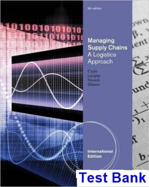 test bank for managing supply chains a logistics approach international edition 9th edition by coyle