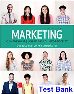 test bank for marketing 2nd edition by hunt ibsn 1259598993
