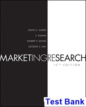 test bank for marketing research 12th edition by aaker