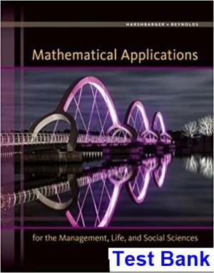 test bank for mathematical applications for the management life and social sciences 11th edition by harshbarger ibsn 9781305108042