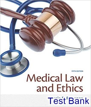 test bank for medical law and ethics 4th edition by fremgen