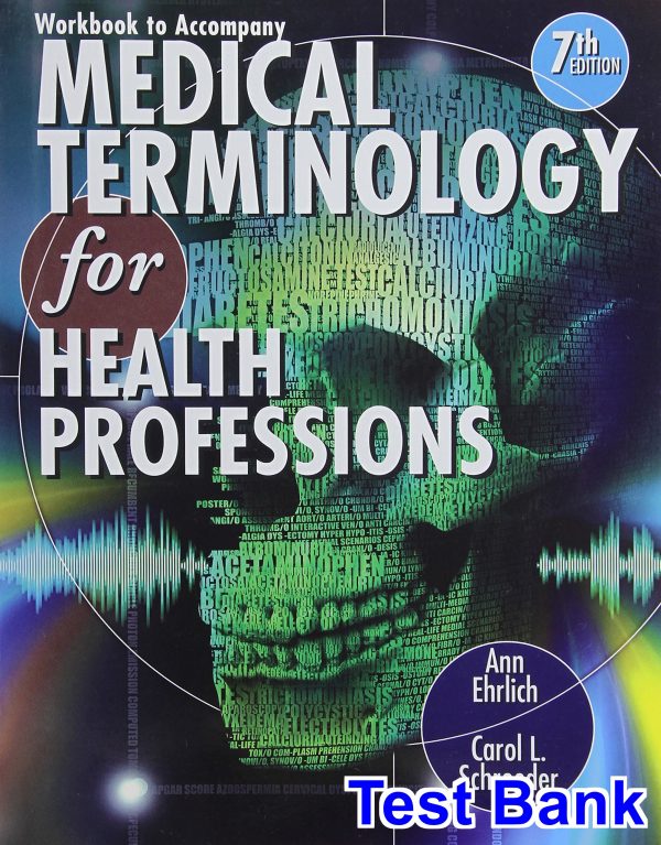 test bank for medical terminology for health professions 7th edition by ehrlich