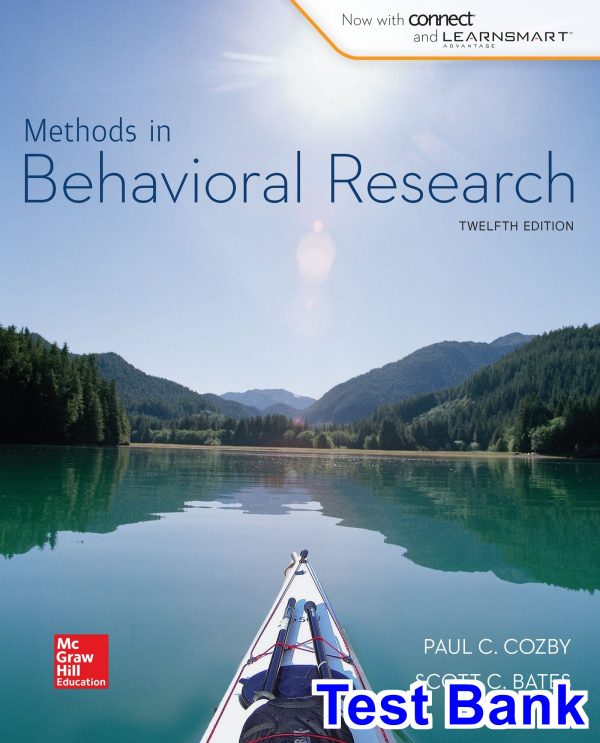test bank for methods in behavioral research 12th edition by cozby
