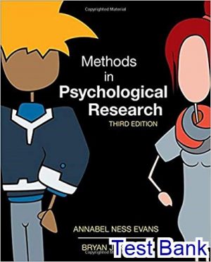 test bank for methods in psychological research 3rd edition by evans