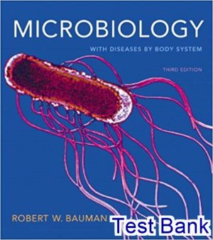 test bank for microbiology with diseases by body system 3rd edition by bauman