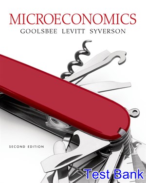 test bank for microeconomics 2nd edition by goolsbee ibsn 9781464187025