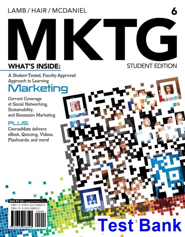test bank for mktg 6th edition by lamb