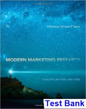 test bank for modern marketing research concepts methods and cases 2nd edition by feinberg