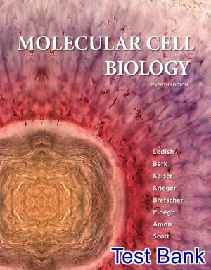 test bank for molecular cell biology 7th edition by lodish