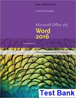 test bank for new perspectives microsoft office 365 and word 2016 comprehensive 1st edition by shaffer ibsn 9781305880979