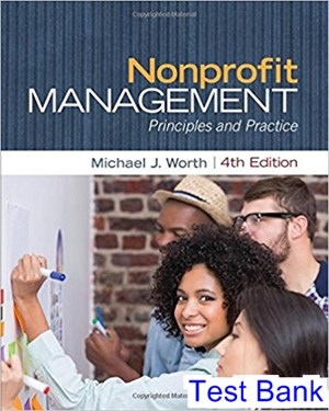 test bank for nonprofit management principles and practice 4th edition by worth ibsn 9781483375991