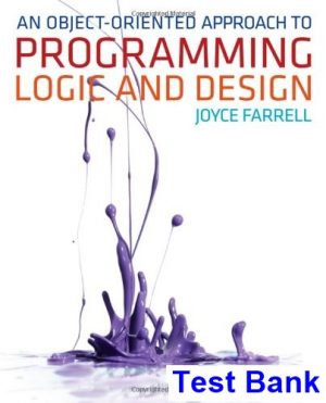 test bank for object oriented approach to programming logic and design 4th edition by joyce farrell