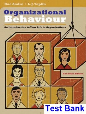 test bank for organizational behaviour an introduction to your life in organizations first canadian edition canadian 1st edition by andre