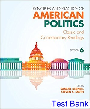 test bank for principles and practice of american politics classic and contemporary readings 6th edition by kernell ibsn 9781483319872