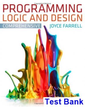 test bank for programming logic and design comprehensive 7th edition by joyce farrell