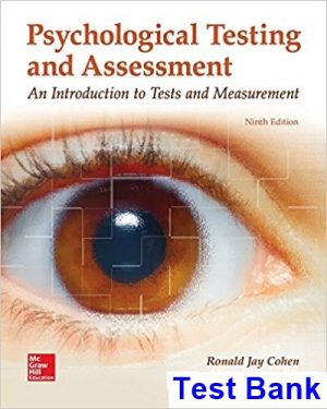 test bank for psychological testing and assessment 9th edition by cohen ibsn 1259870502