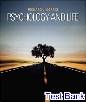 test bank for psychology and life 20th edition by gerrig