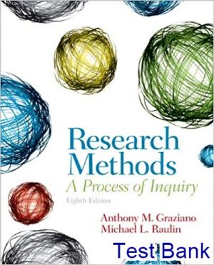 test bank for research methods a process of inquiry 8th edition by graziano