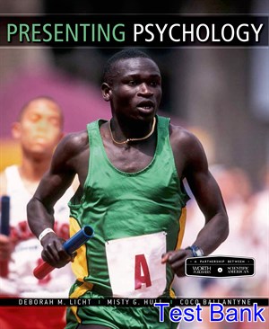 test bank for scientific american presenting psychology 1st edition by licht ibsn 9781319016371