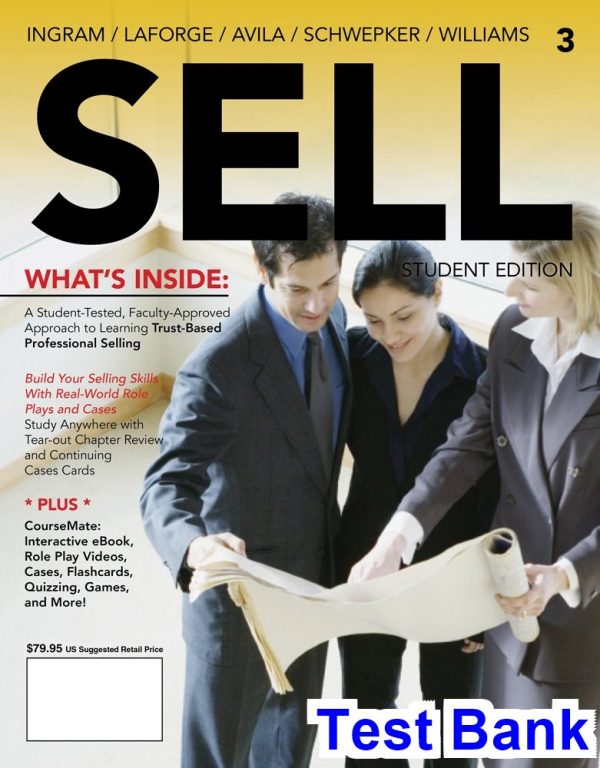 test bank for sell 3rd edition by ingram