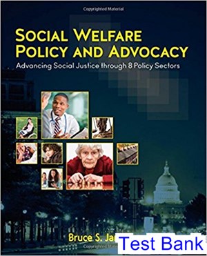 test bank for social welfare policy and advocacy advancing social justice through 8 policy sectors 1st edition by jansson ibsn 9781483377889