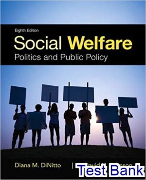 test bank for social welfare politics and public policy 8th edition by dinitto